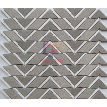 Geometrical Shape Marble Mosaic Tile in Grey Color (CFS1177)